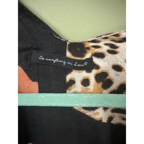 Anthropologie Do Everything In Love Kimono Duster Red Orange Chevron Fringe Open - Picture 4 of 10